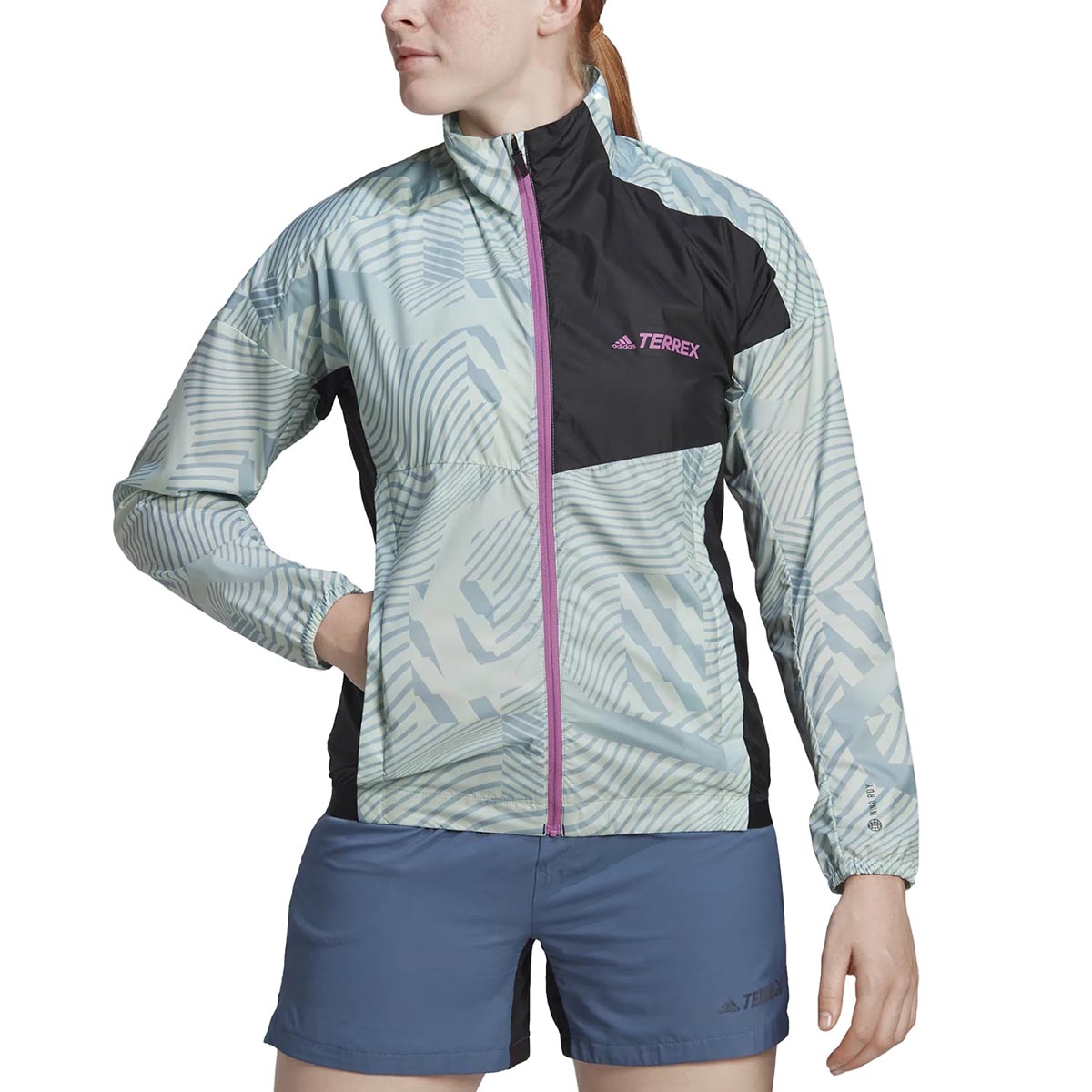 ADIDAS TERREX - TERREX TRAIL RUNNING PRINTED WIND JACKET