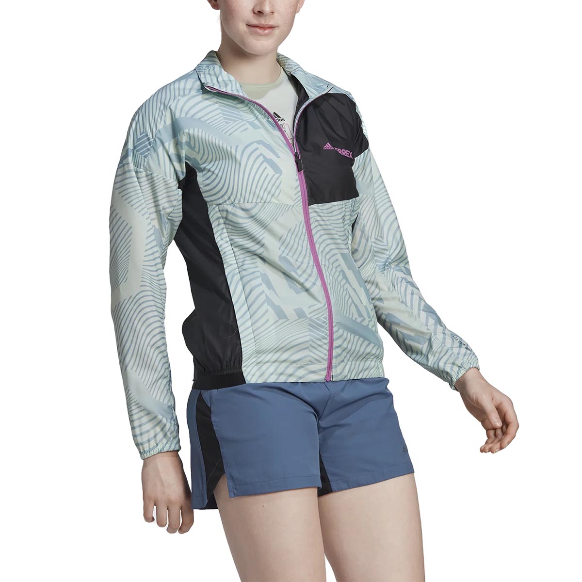 ADIDAS TERREX - TERREX TRAIL RUNNING PRINTED WIND JACKET