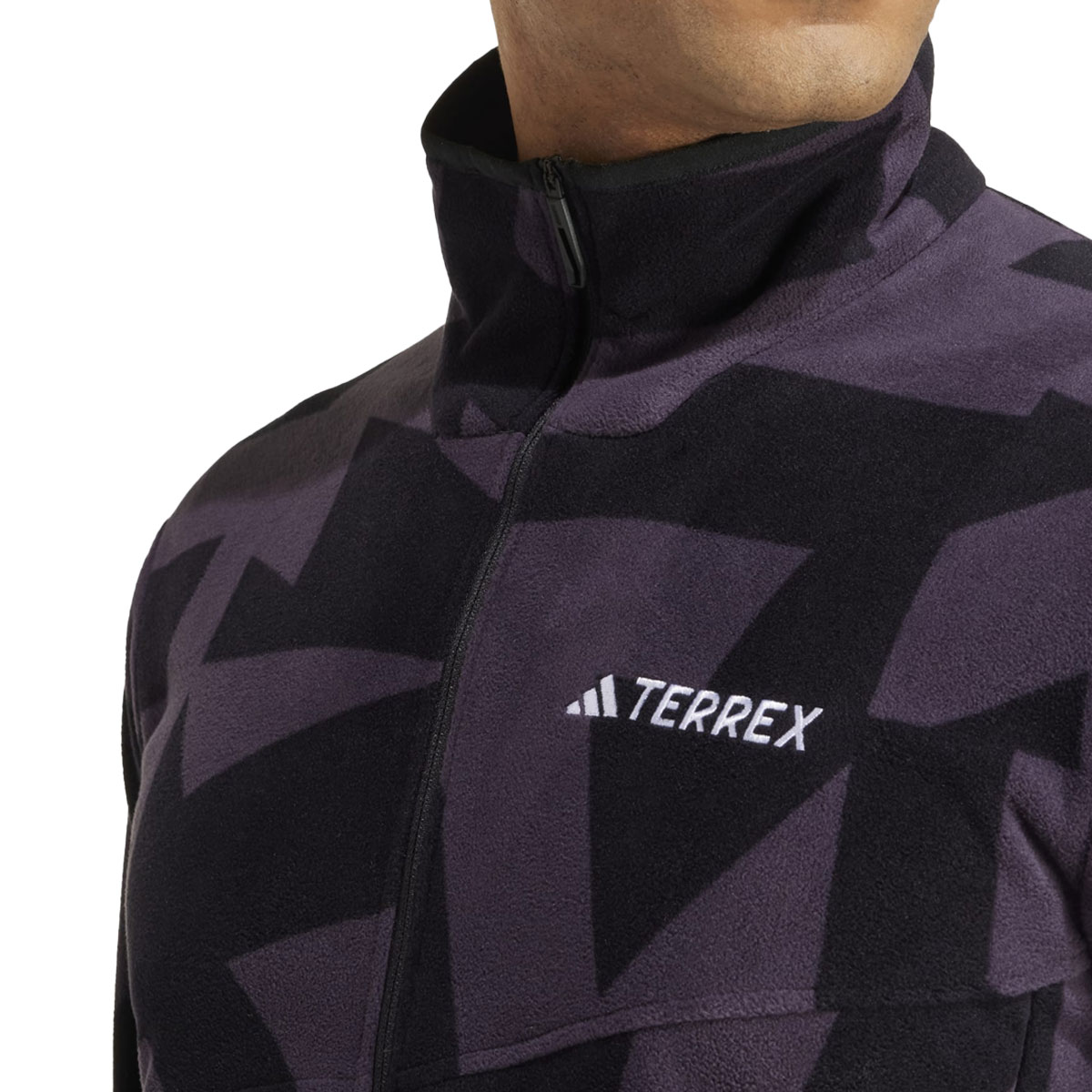 ADIDAS TERREX - TERREX MULTI PRINTED FULL-ZIP FLEECE JACKET