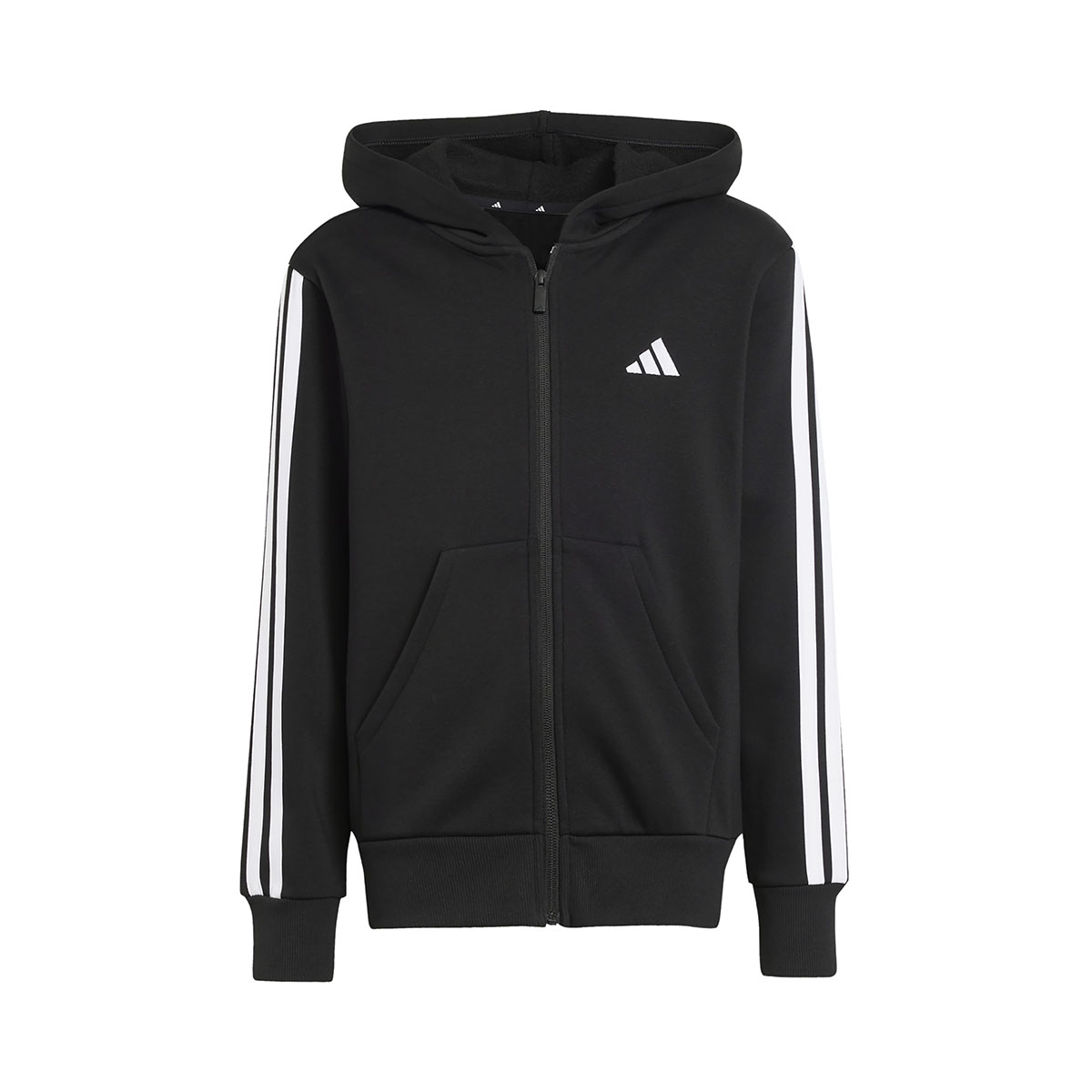 ADIDAS - 3 STRIPES FLEECE FULL ZIP HOODIE