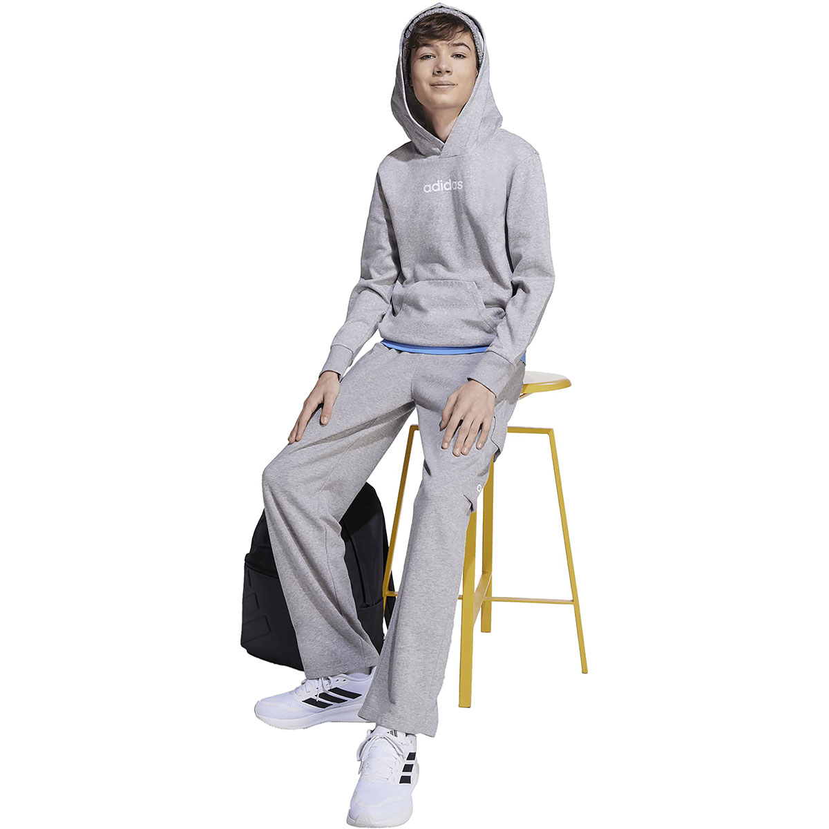 ADIDAS - LINEAR FLEECE HOODIE ADIDAS - LINEAR FLEECE HOODIE