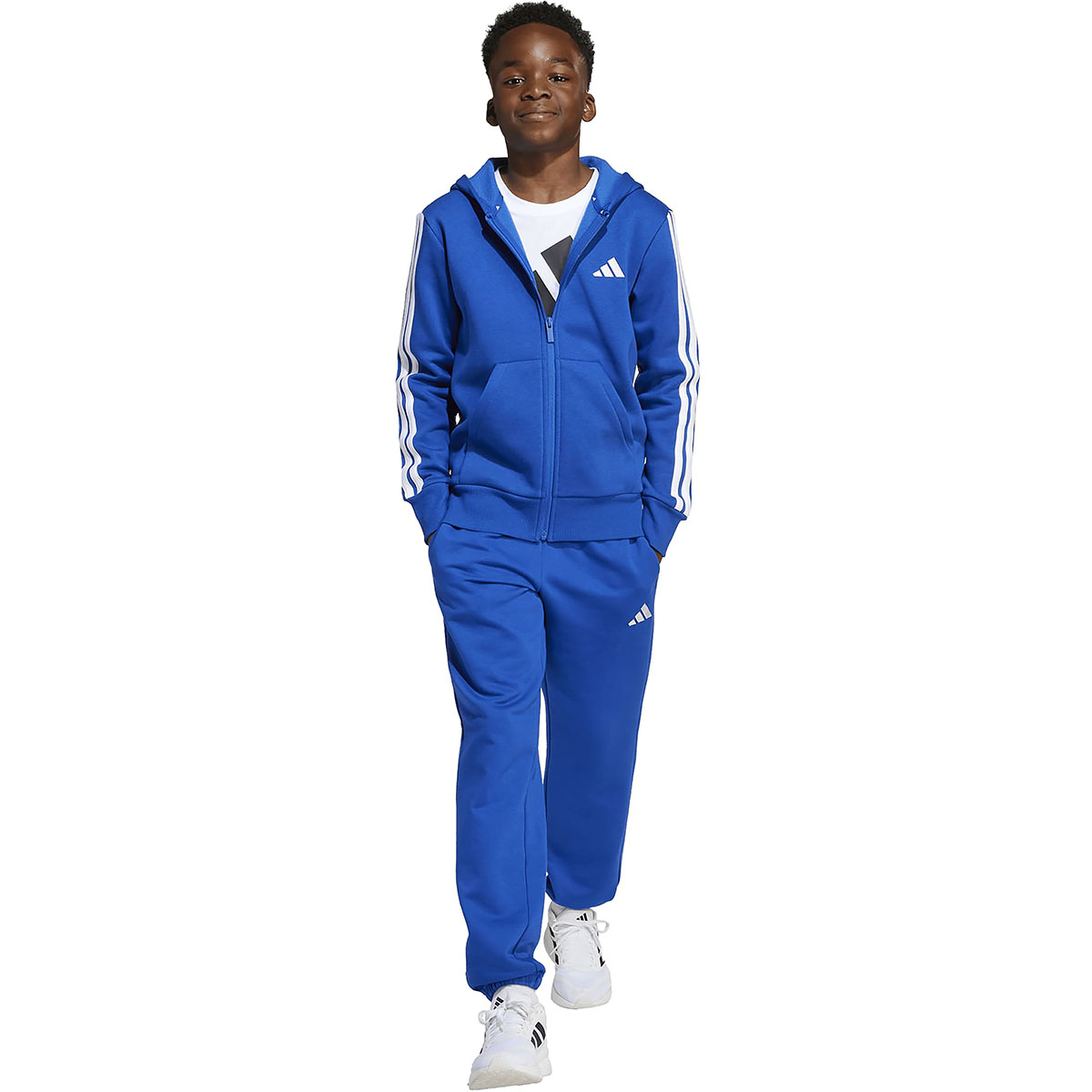 ADIDAS - 3 STRIPES FLEECE FULL ZIP HOODIE ADIDAS - 3 STRIPES FLEECE FULL ZIP HOODIE