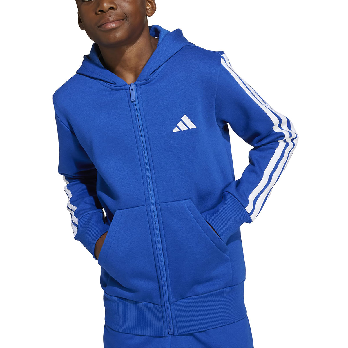 ADIDAS - 3 STRIPES FLEECE FULL ZIP HOODIE ADIDAS - 3 STRIPES FLEECE FULL ZIP HOODIE