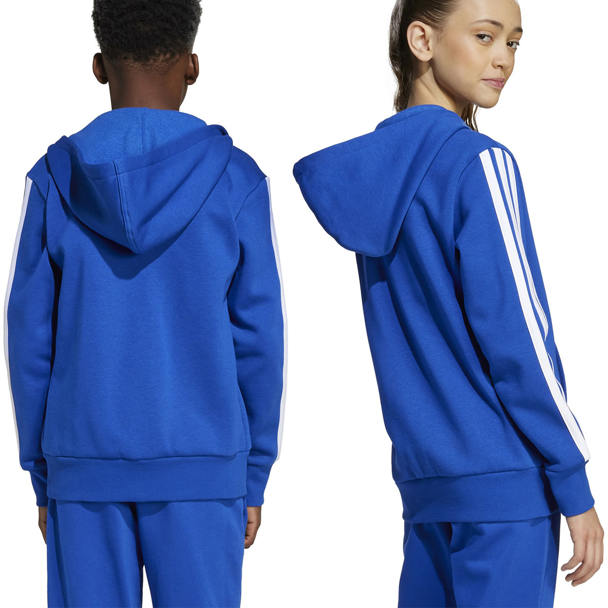 ADIDAS - 3 STRIPES FLEECE FULL ZIP HOODIE ADIDAS - 3 STRIPES FLEECE FULL ZIP HOODIE