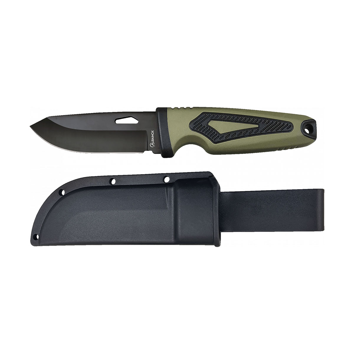 ALBAINOX - GREEN KNIFE DOUBLE INJECTION