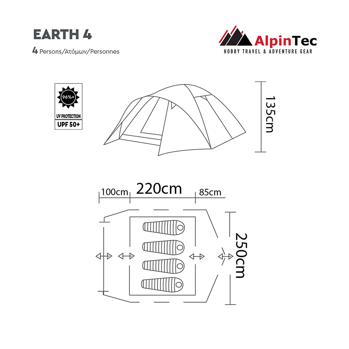ALPINTEC - EARTH 4 ((100+220+85) X 250 X 135 CM)