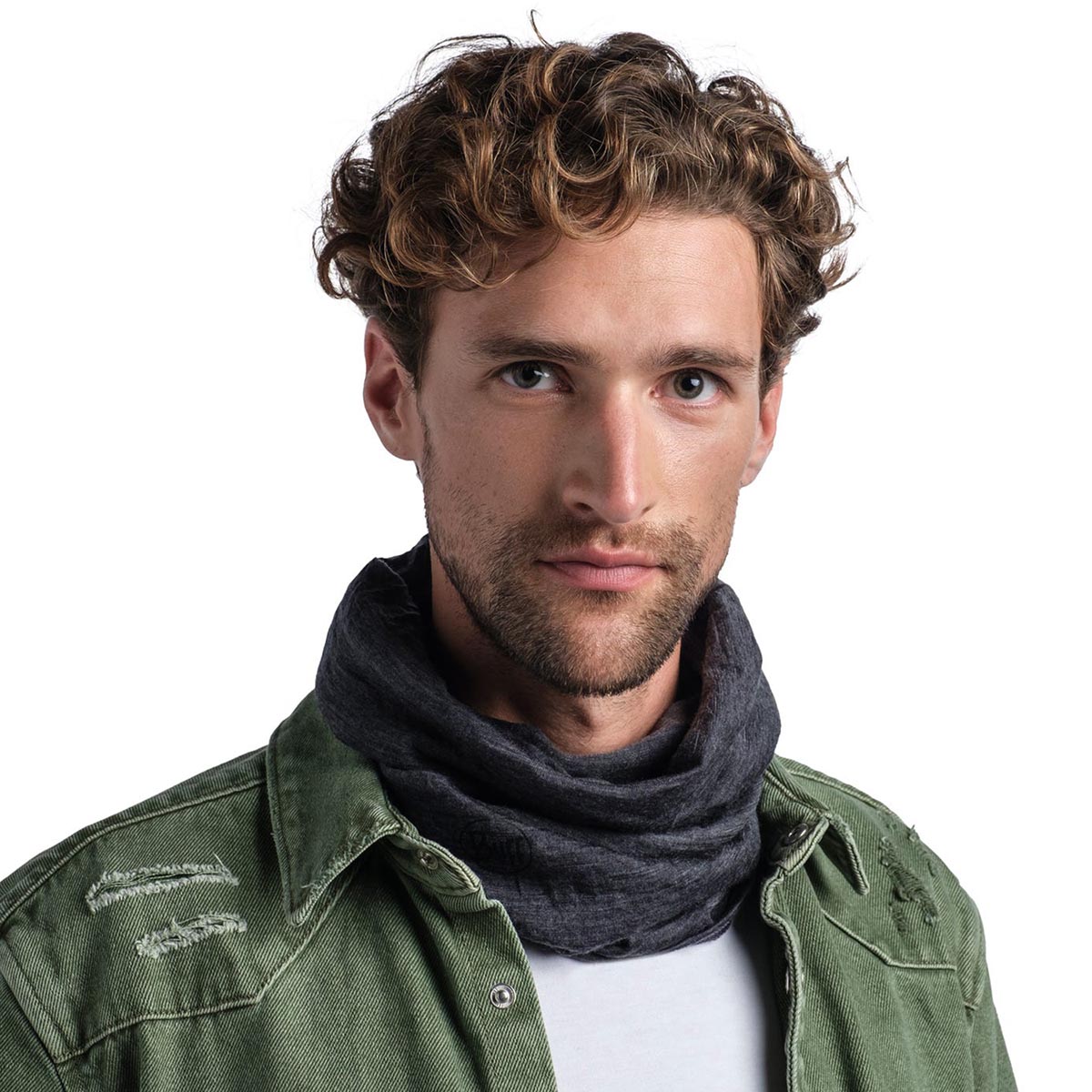 BUFF - MERINO LIGHTWEIGHT NECKWARMER SOLID GREY BUFF - MERINO LIGHTWEIGHT NECKWARMER SOLID GREY