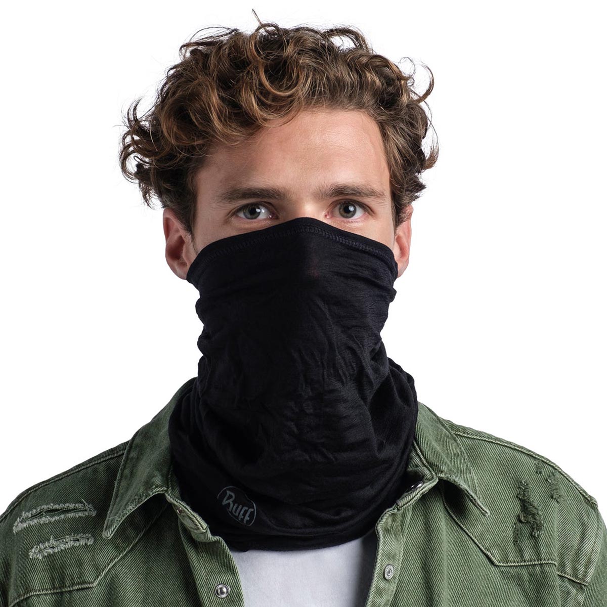 BUFF - MERINO LIGHTWEIGHT NECKWARMER SOLID BLACK BUFF - MERINO LIGHTWEIGHT NECKWARMER SOLID BLACK
