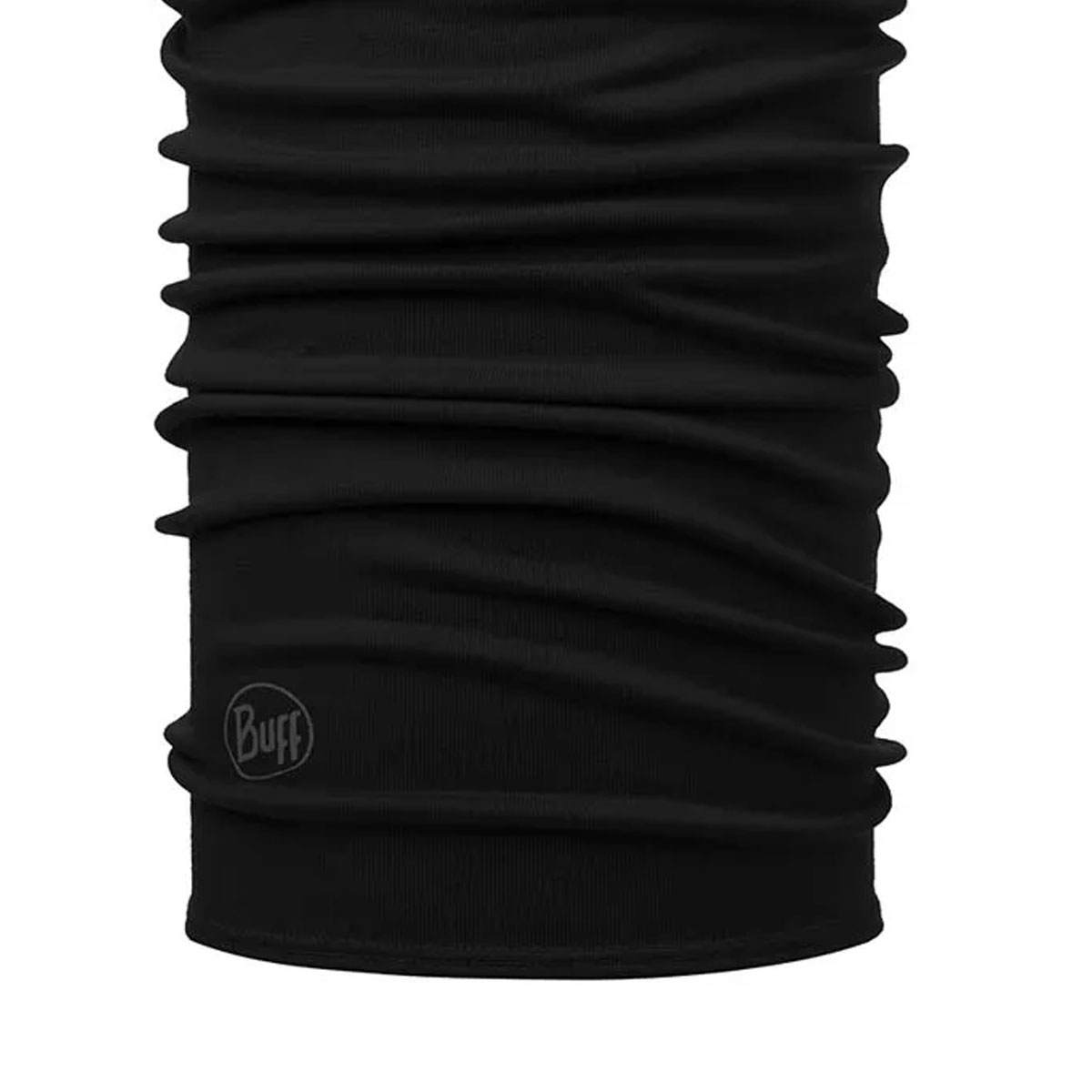 BUFF - MERINO MIDWEIGHT NECKWARMER SOLID BLACK