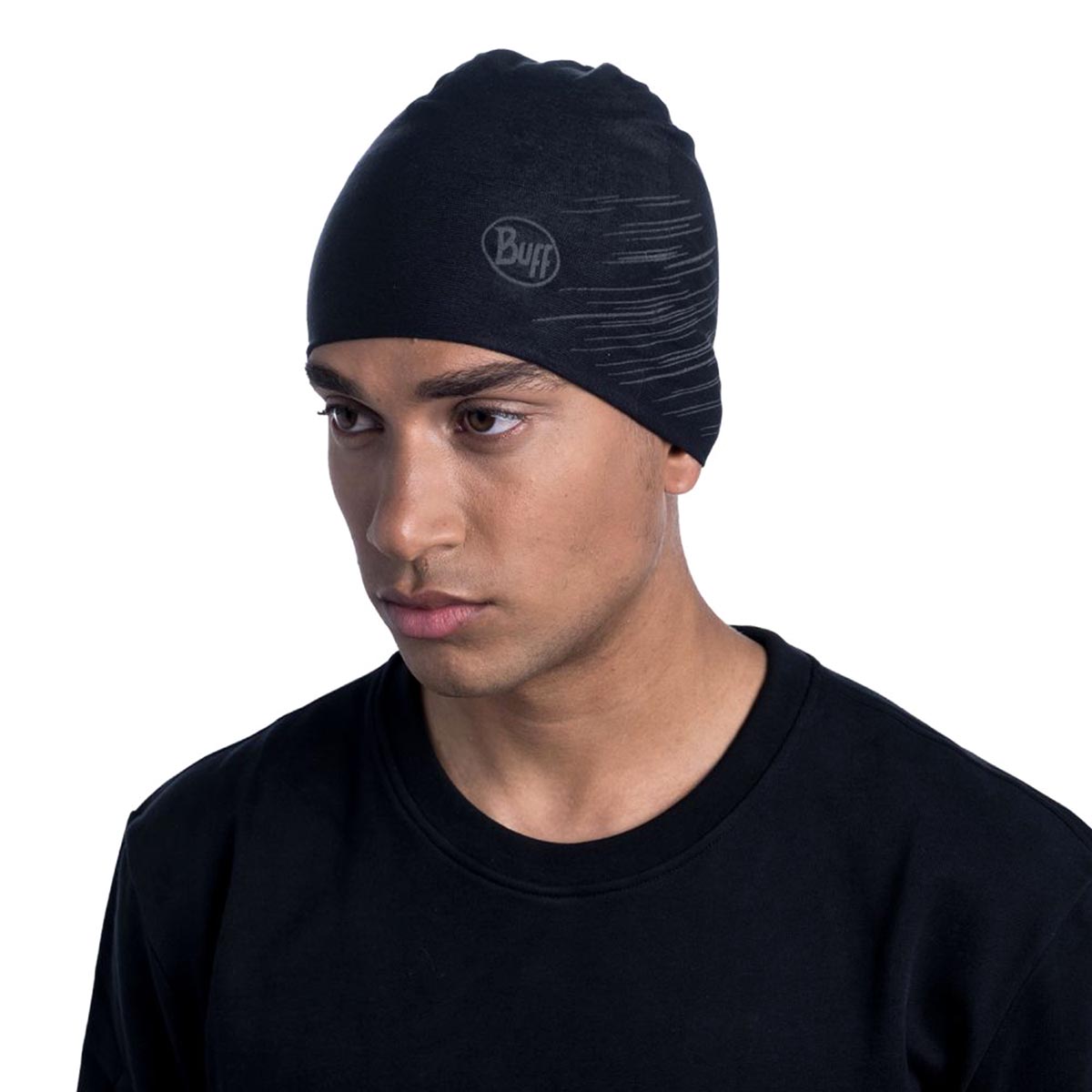 BUFF - ECOSTRETCH BEANIE SOLID BLACK