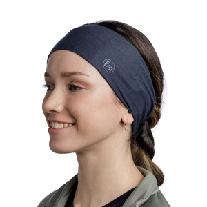 BUFF - COOLNET UV WIDE HEADBAND SOLID NIGHT BLUE