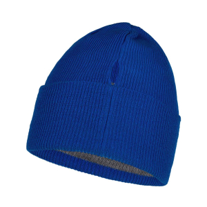 BUFF - KNITTED HAT CROSSKNIT SOLID AZURE BLUE