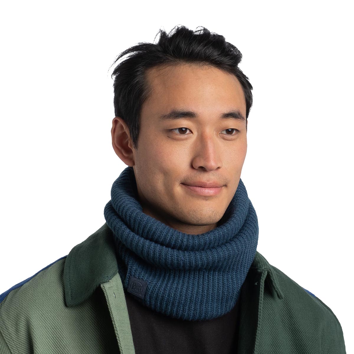 BUFF - KNITTED & FLEECE NECKWARMER RUTGER STEEL BLUE