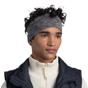 BUFF - MERINO WIDE HEADBAND MULTISTRIPES FOG GREY