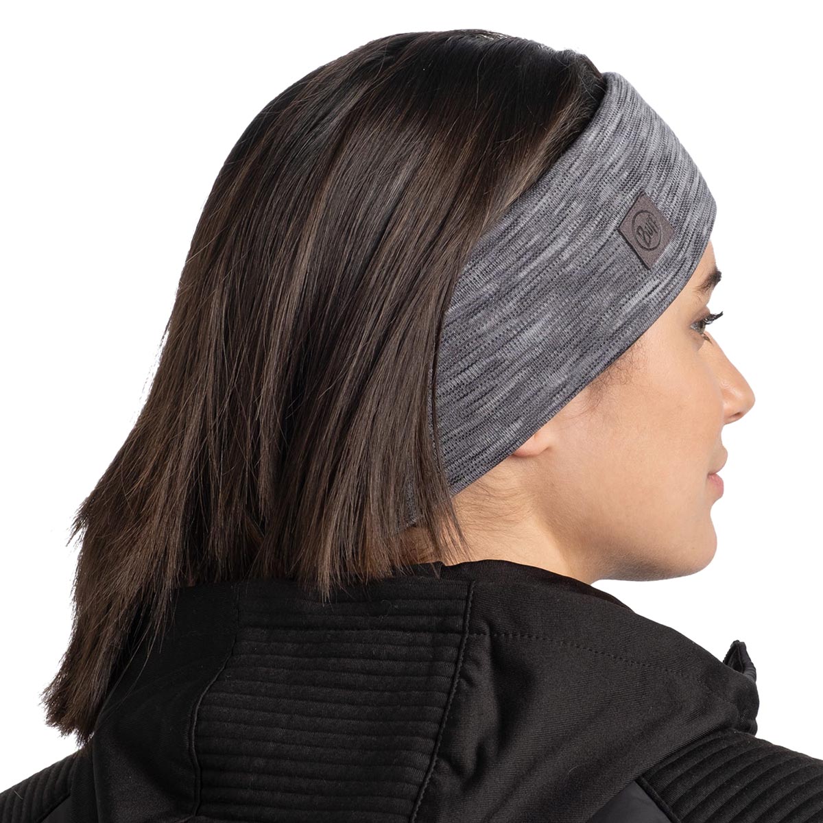 BUFF - MERINO WIDE HEADBAND MULTISTRIPES FOG GREY