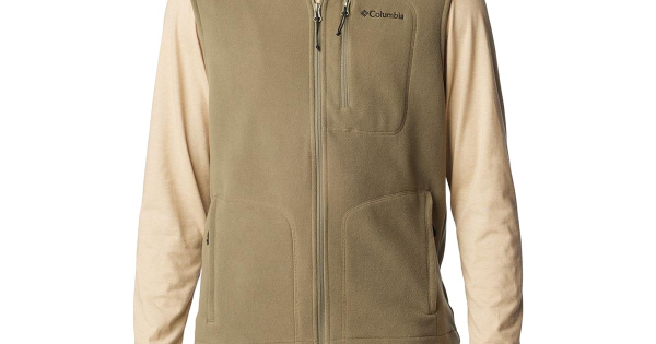 Gilet In Pile Columbia Fast Trek Uomo - Caldo, Leggero, Con Tasche A Cerniera, Ideale Per Escursioni E Attività All'aperto