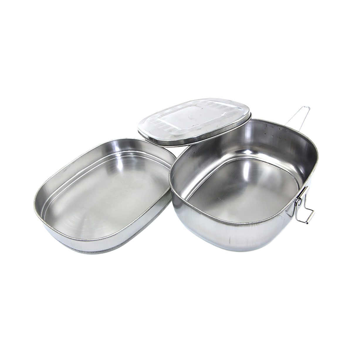 COMPASS - MESS KIT DOUBLE DECK STAINLESS STEEL