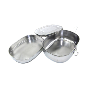 COMPASS - MESS KIT DOUBLE DECK STAINLESS STEEL