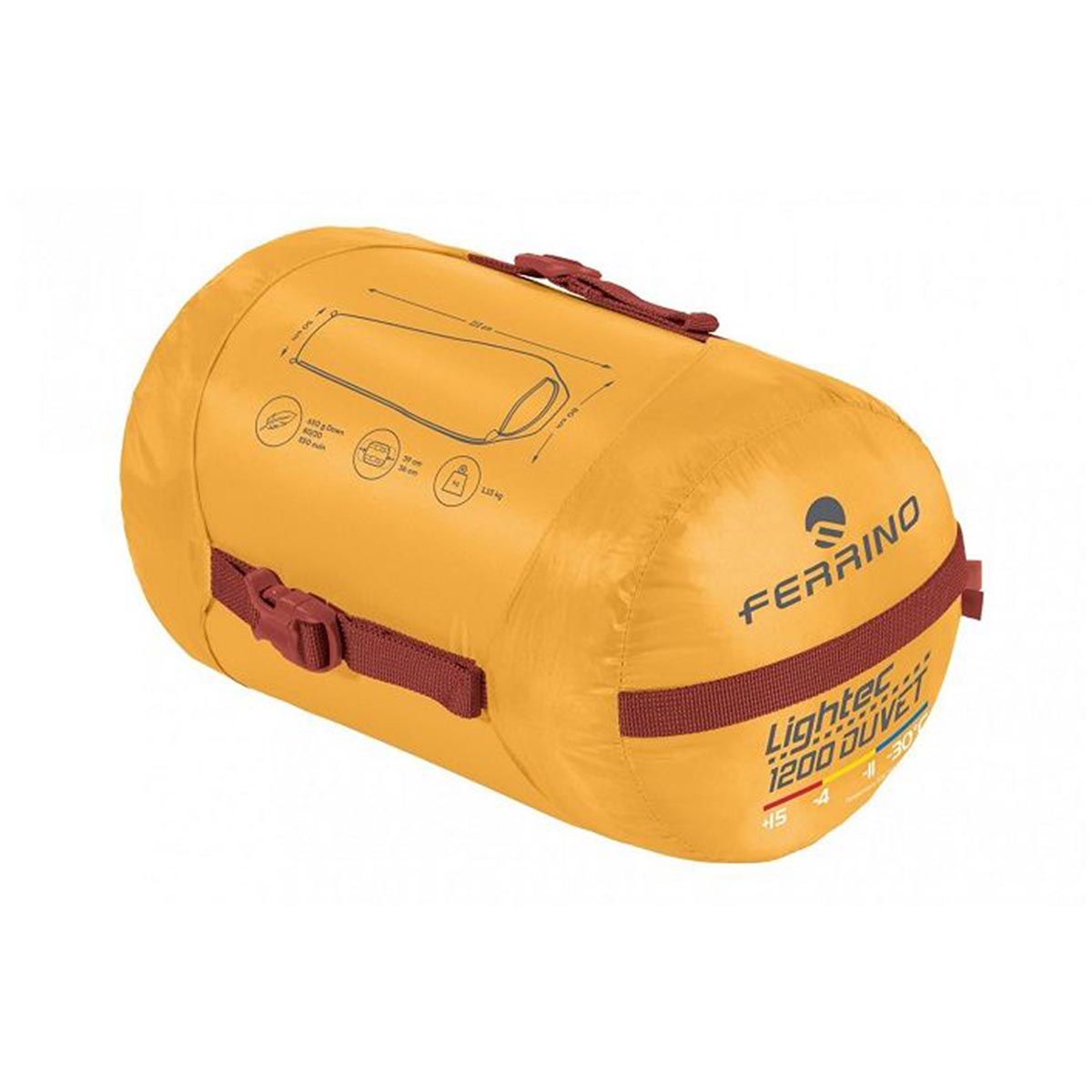 FERRINO - LIGHTECH 1000 DUVET RDS DOWN  (H: 15°C ,W: 0°C,  M: -6°C, E: -23°C)