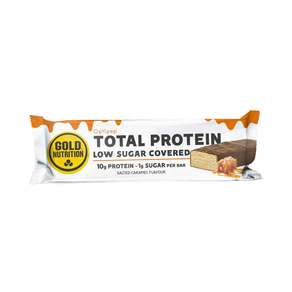 GOLD NUTRITION - TOTAL PROTEIN LOW SUGAR COVERED SALTED CARAMEL 30 GR