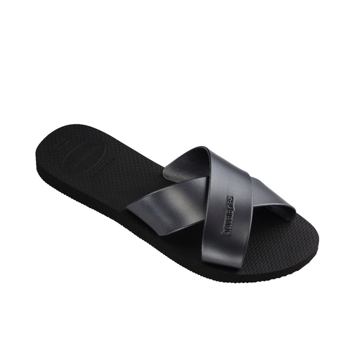 HAVAIANAS - AQUA METALLIC SLIDES