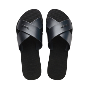 HAVAIANAS - AQUA METALLIC SLIDES