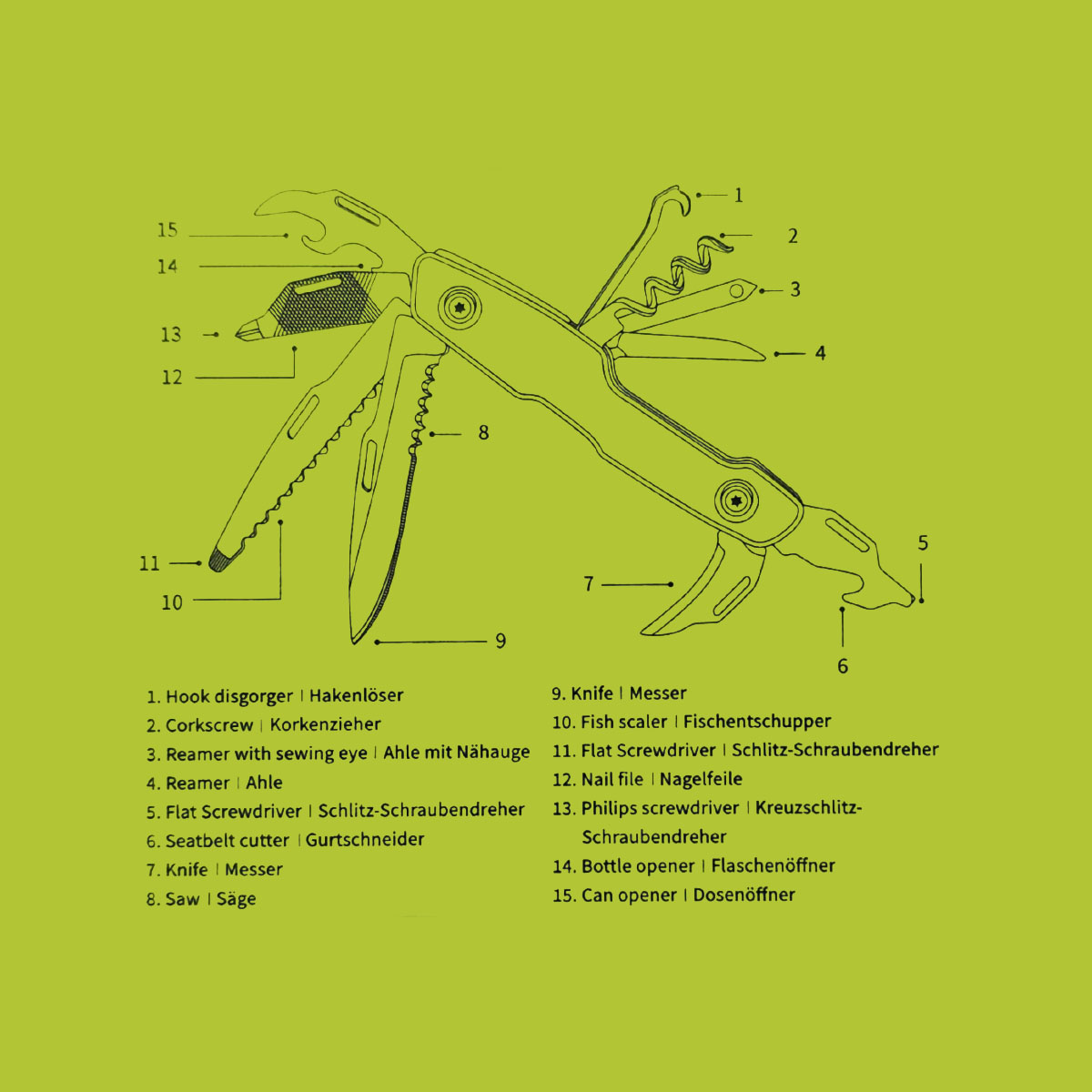MUNKEES - SWISS KNIFE BLACK LINE