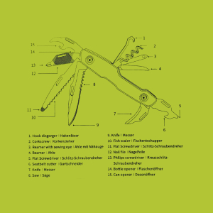 MUNKEES - SWISS KNIFE BLACK LINE