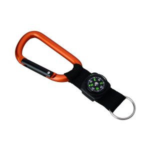 MUNKEES - CARABINER 8  MM WITH COMPASS STRAP