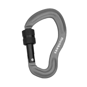 MUNKEES - EAR-SHAPE FORGED CARABINER WITH SCREW LOCK 56 MM X 2 PIECES