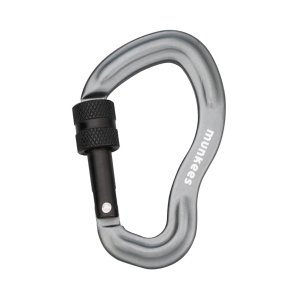 MUNKEES - EAR-SHAPE FORGED CARABINER WITH SCREW LOCK 75 MM
