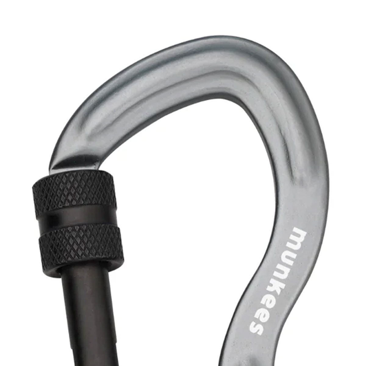 MUNKEES - EAR-SHAPE FORGED CARABINER WITH SCREW LOCK 75 MM