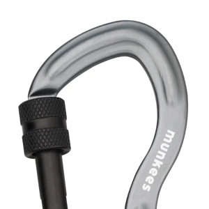 MUNKEES - EAR-SHAPE FORGED CARABINER WITH SCREW LOCK 75 MM