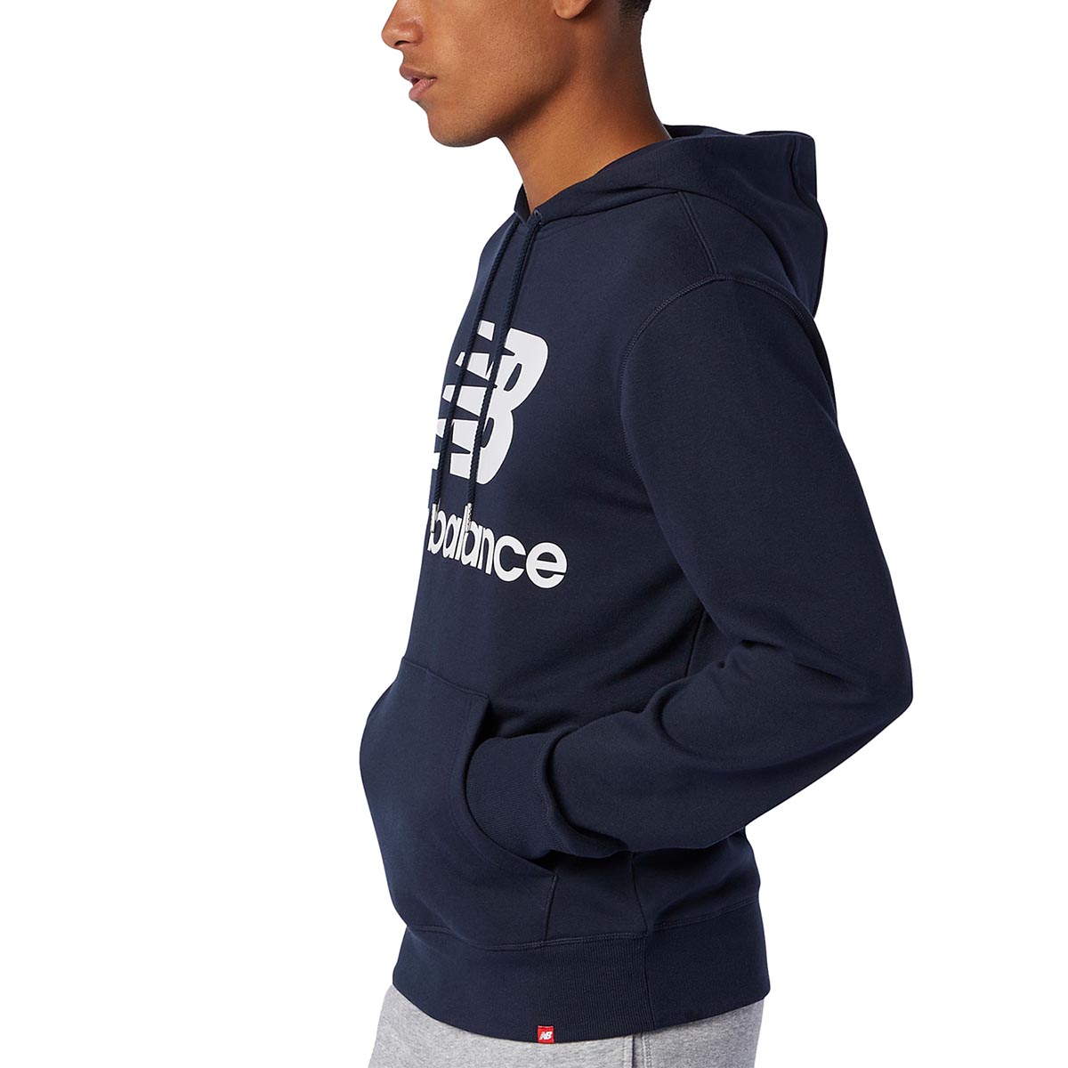 NEW BALANCE - ESSENTIALS STACKED LOGO PO HOODIE