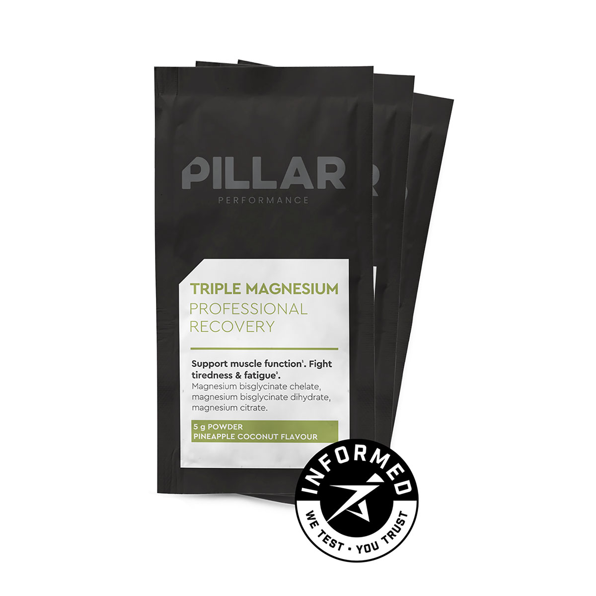 PILLAR - TRIPLE MAGNESIUM POWDER SACHETS PINEAPPLE COCONUT