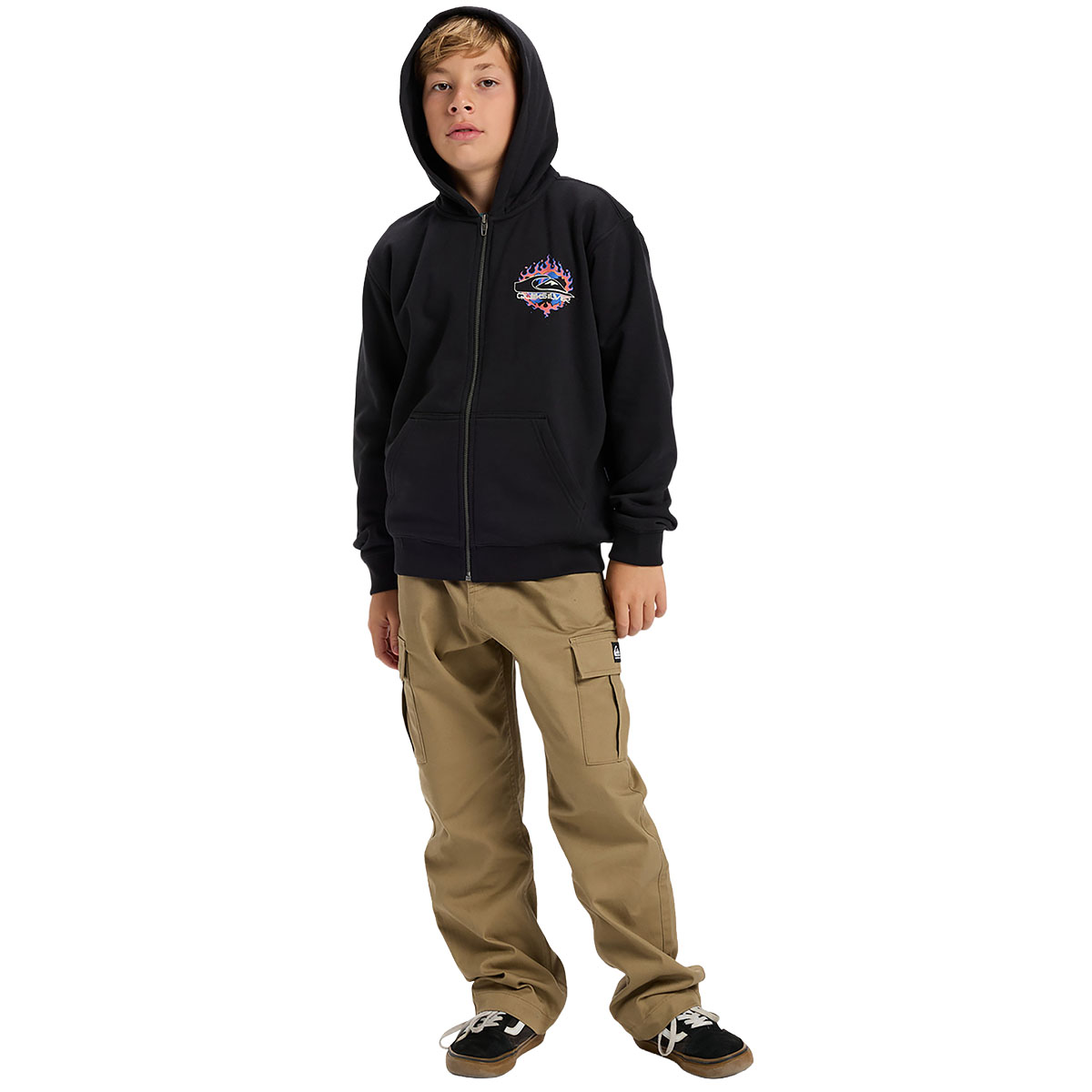 QUIKSILVER - GRAPHIC ZIP FULL ZIP HOODIE (8-16 YEARS)