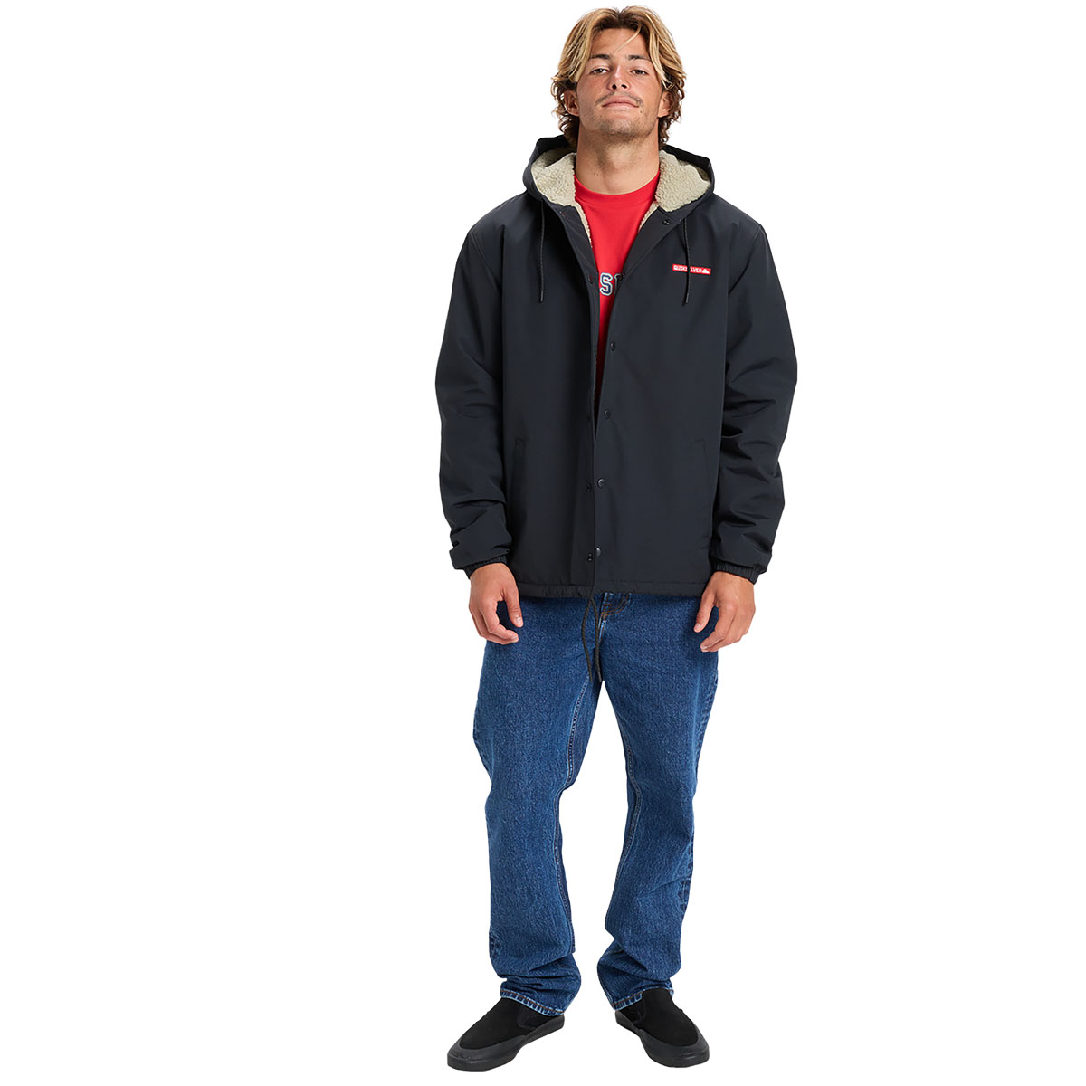 QUIKSILVER - RAIN CLOUD 3K WATERPROOF COACH HOODED JACKET