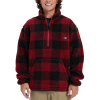 QUIKSILVER - MERCURY WOODLANDS HALF ZIP SHERPA CHECK JACKET