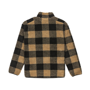 QUIKSILVER - MERCURY WOODLANDS HALF ZIP SHERPA CHECK JACKET
