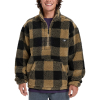 QUIKSILVER - MERCURY WOODLANDS HALF ZIP SHERPA CHECK JACKET