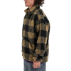 QUIKSILVER - MERCURY WOODLANDS HALF ZIP SHERPA CHECK JACKET