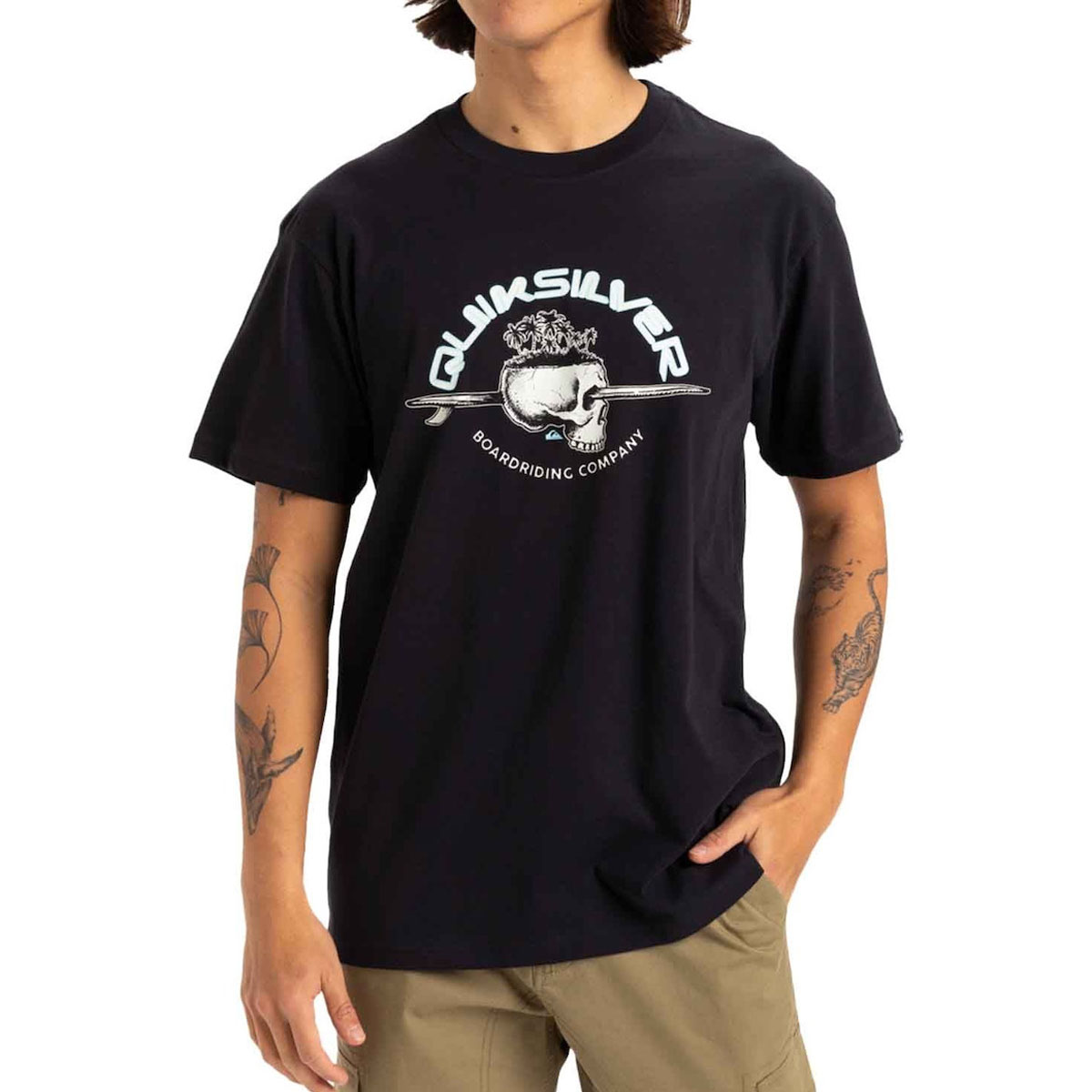 QUIKSILVER - SKULL LINES T-SHIRT