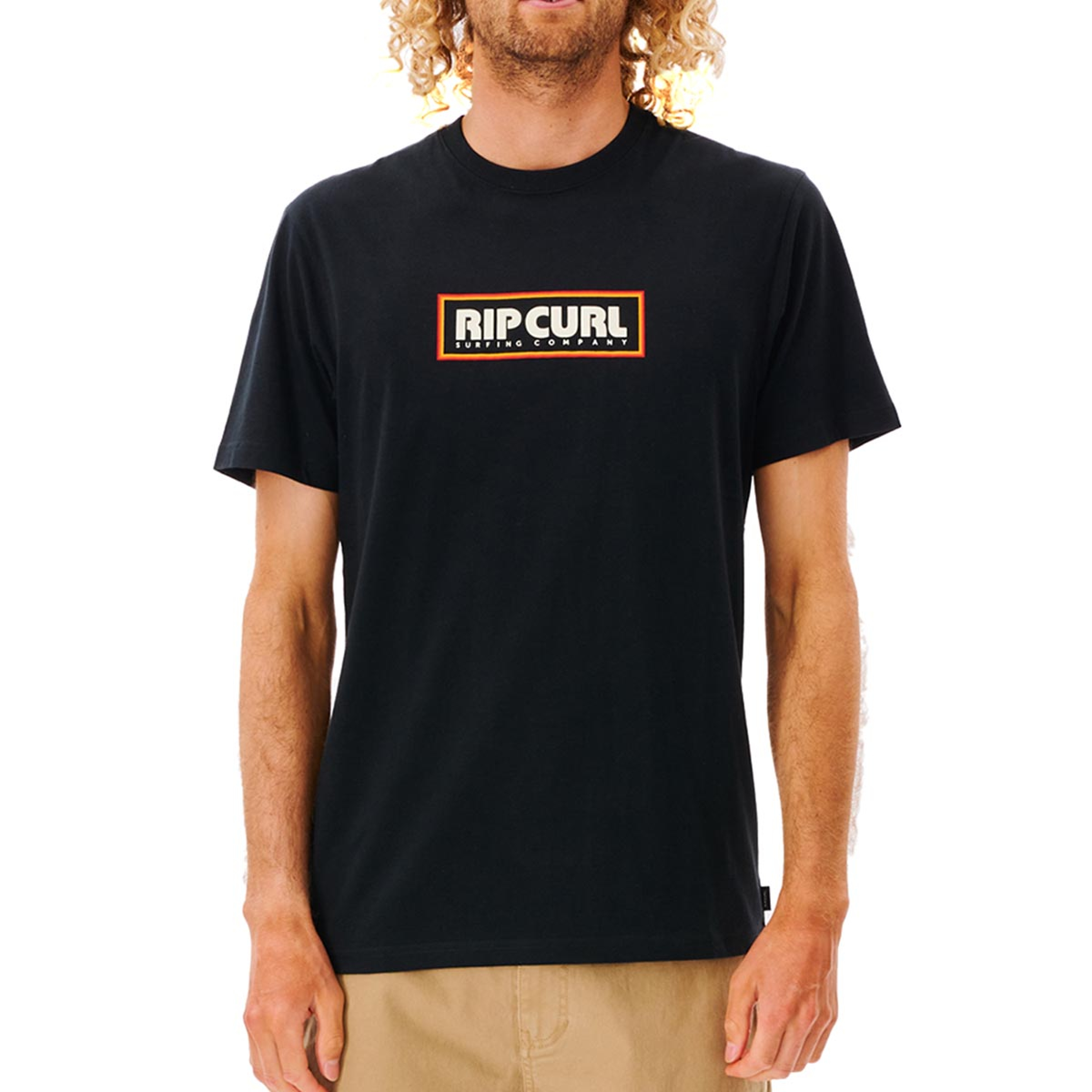 T-shirt Rip Curl Big Mumba Icon – Homme, Manches Courtes, Col Rond, Basique Noir
