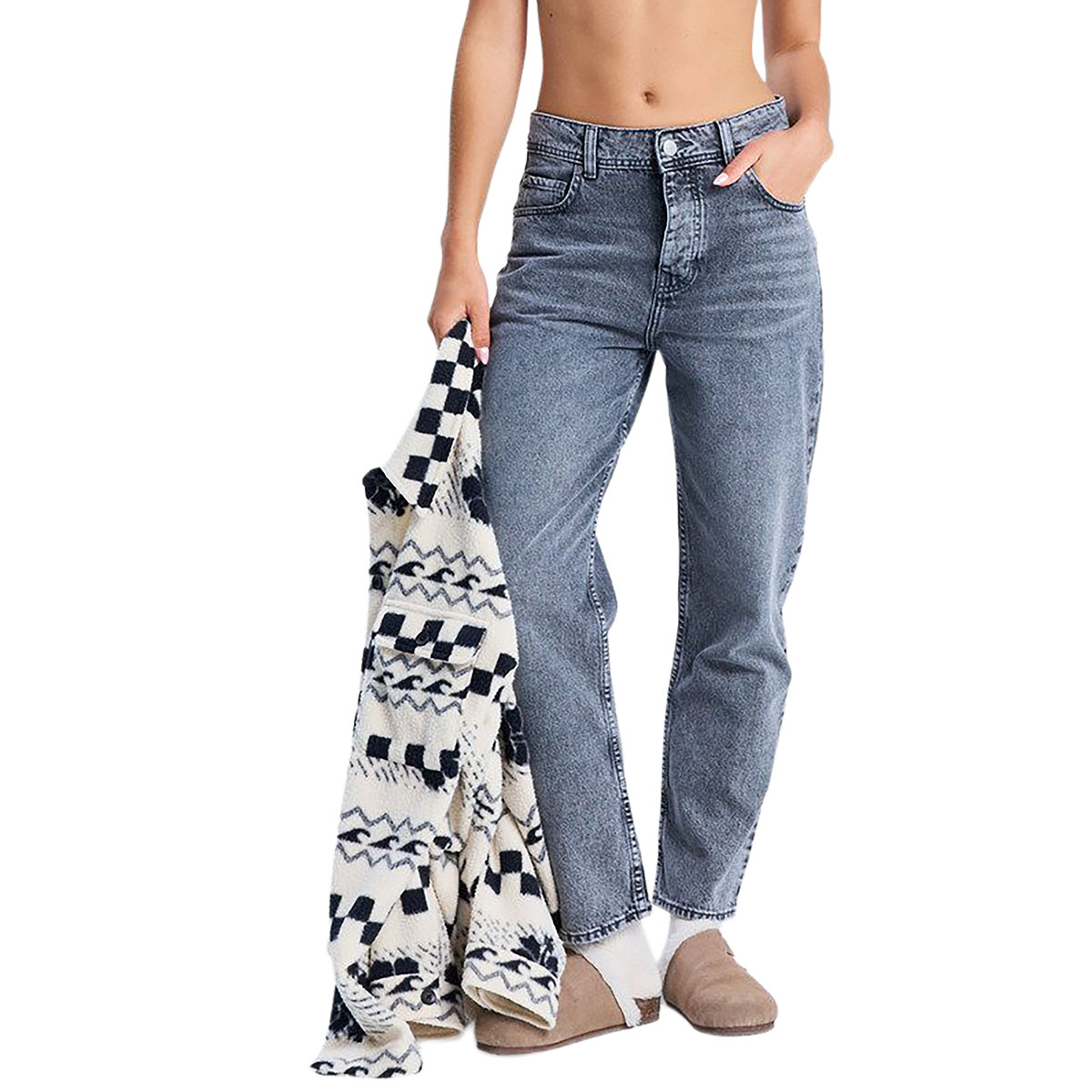 ROXY - PATTI STRAIGHT MID GREY JEANS