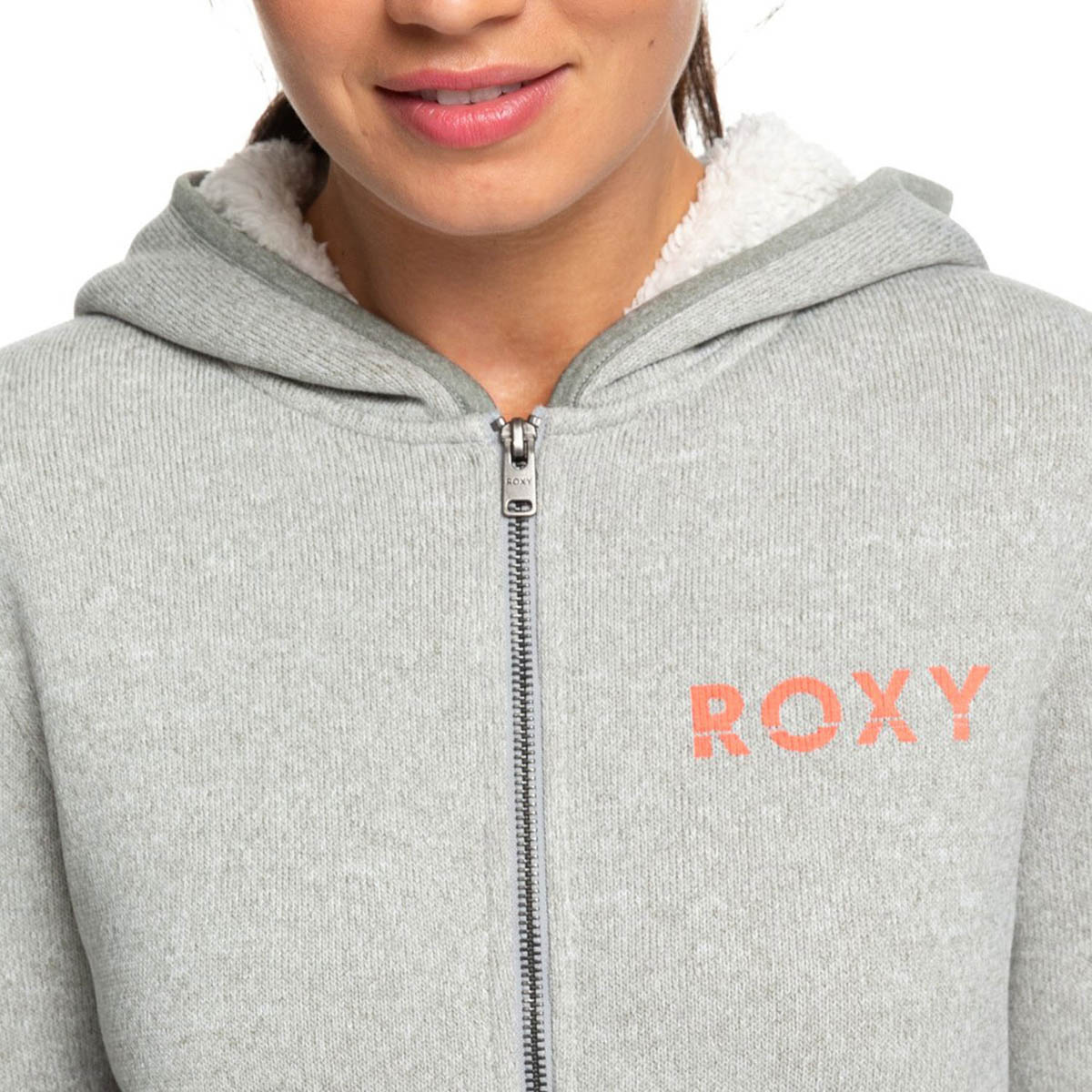 ROXY - SLOPES FEVER SHERPA LINED ZIP-UP HOODIE