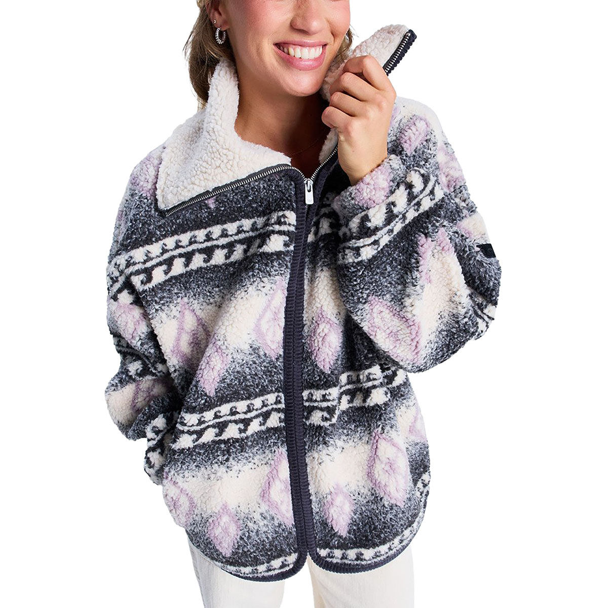 ROXY - FEELS LIKE WINTER OVERSIZED SHERPA FULL ZIP JACKET