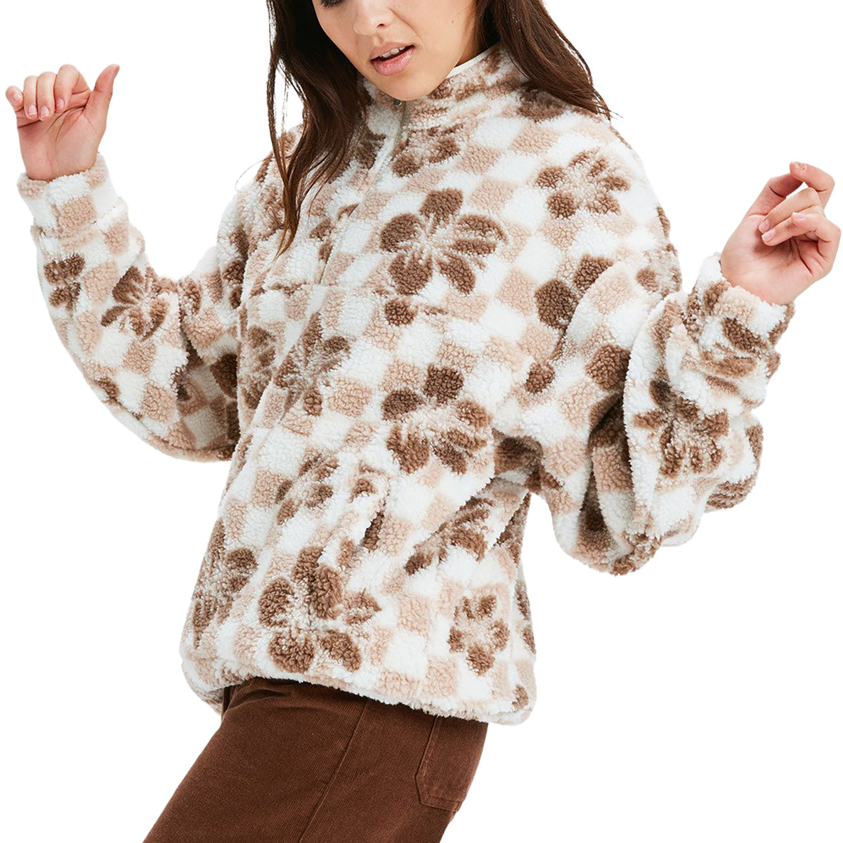 ROXY - JIVE TALKING BONDED HALF-ZIP POLAR FLEECE ROXY - JIVE TALKING BONDED HALF-ZIP POLAR FLEECE