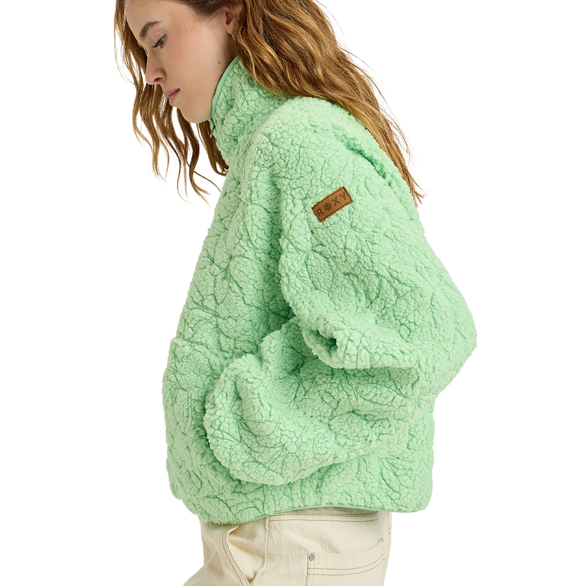 ROXY - BLURRY CLOUD FULL-ZIP RELAXED FLEECE ROXY - BLURRY CLOUD FULL-ZIP RELAXED FLEECE