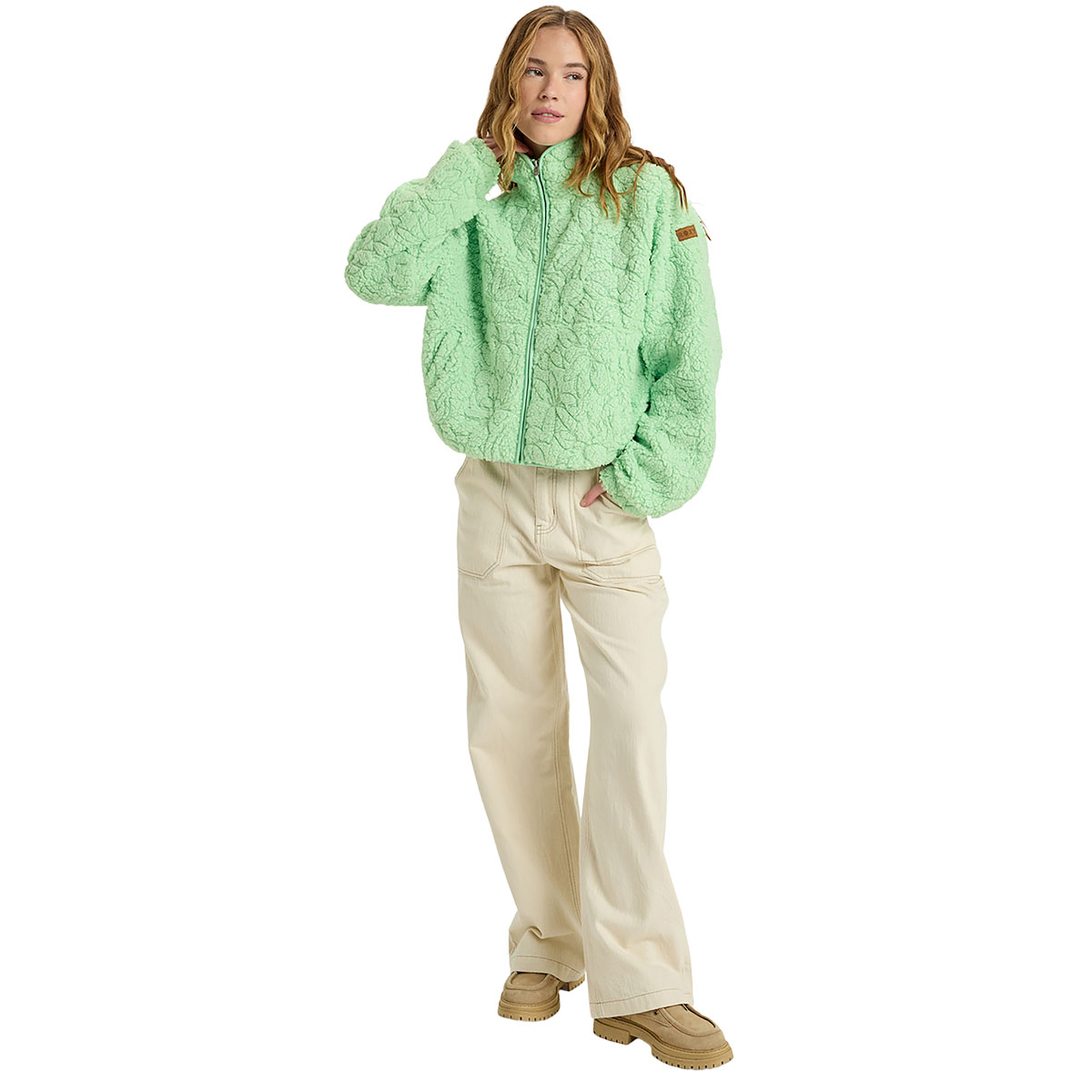 ROXY - BLURRY CLOUD FULL-ZIP RELAXED FLEECE ROXY - BLURRY CLOUD FULL-ZIP RELAXED FLEECE