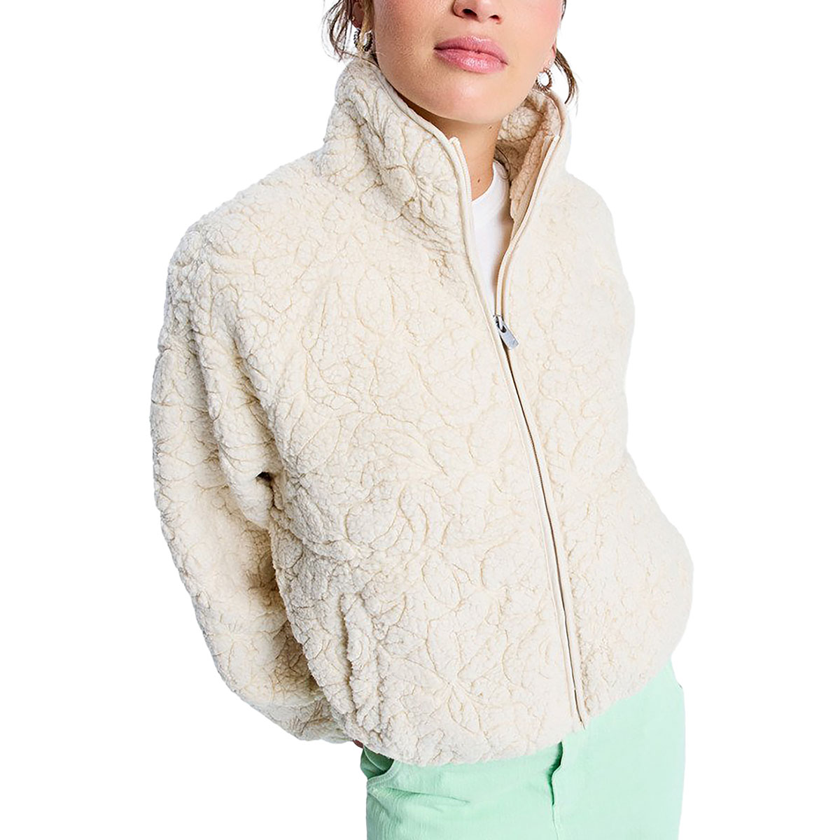 ROXY - BLURRY CLOUD FULL ZIP RELAXED FLEECE